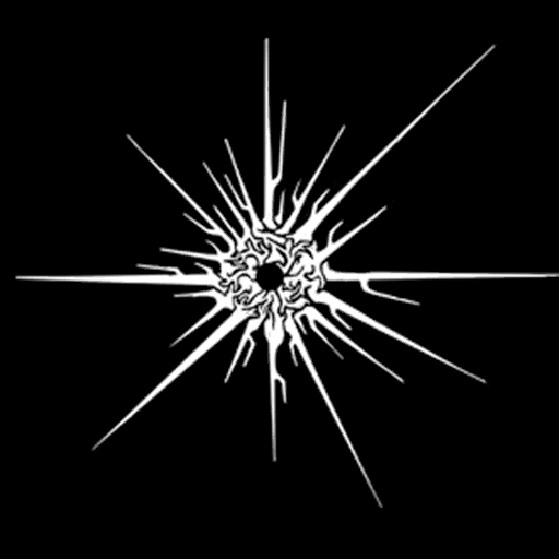 Slightly fuzzy version of the Strangers' symbol for the Eye.